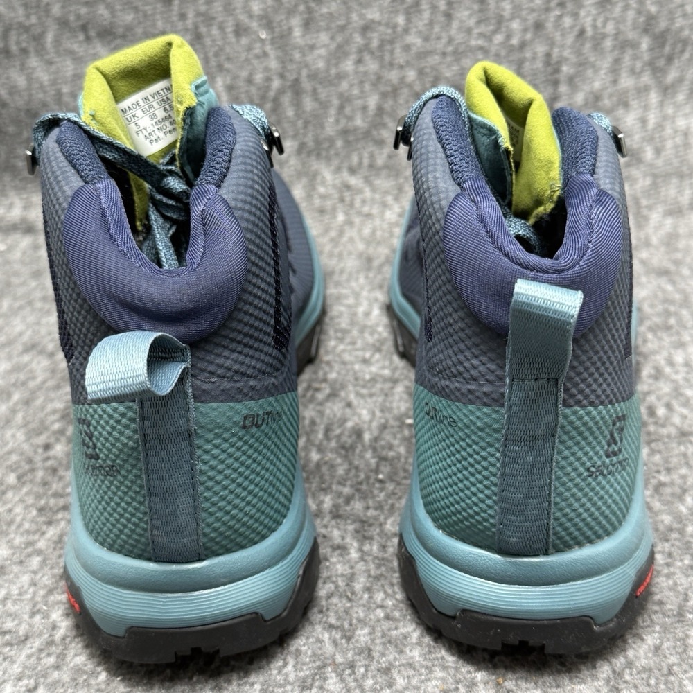 Salomon Outline Mid GTX Hiking Boots 404846 Navy Blazer Hydro Womens US Size 6.5 - Picture 7 of 12